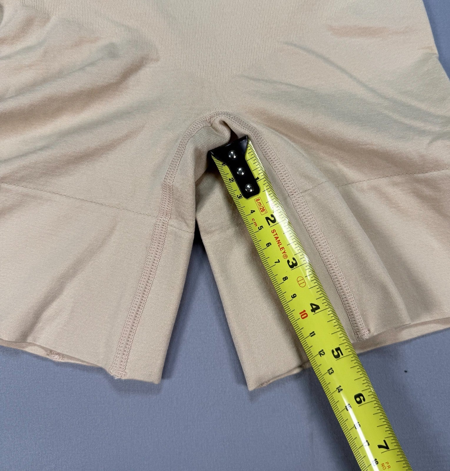 Women High Waisted Shapewear Short S Beige Tummy Control Seamless Body Shaper