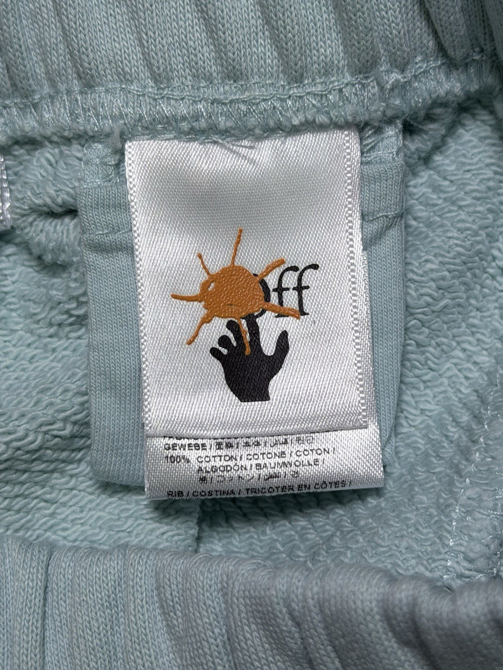 OFF WHITE Boys Casual Knit Shorts Color Light Blue Size 9-12 Months