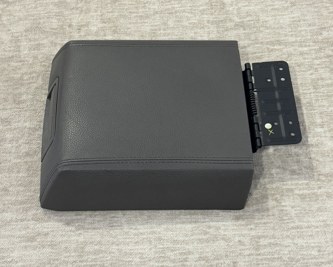 07-14 Ford Expedition OEM Center Console Lid Armrest Dark Grey Leather Genuine
