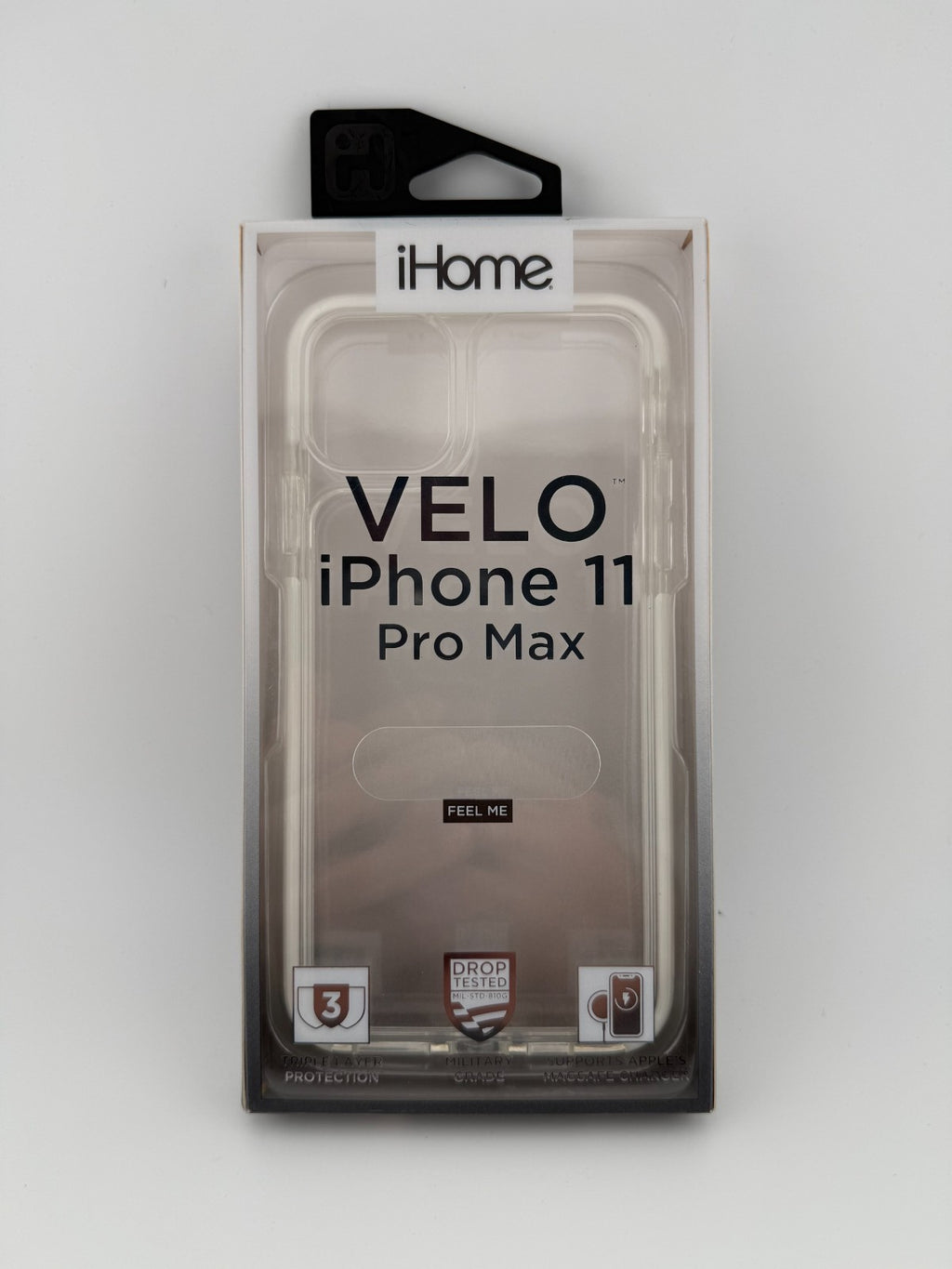 iHome Velo Clear/White Lightweight Dual Layer Impact Case for iPhone 11 Pro Max