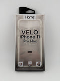 iHome Velo Clear/White Lightweight Dual Layer Impact Case for iPhone 11 Pro Max