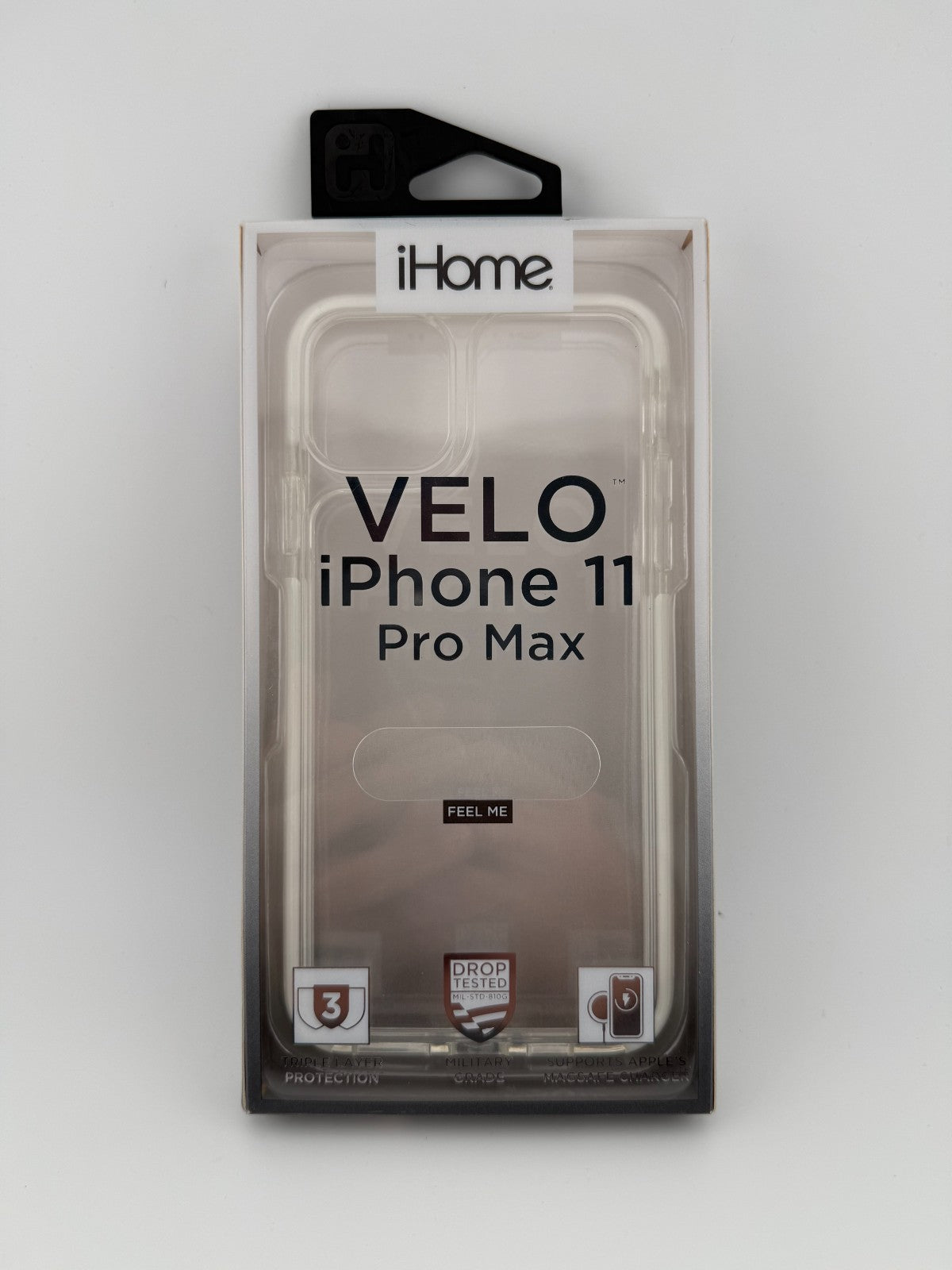 iHome Velo Clear/White Lightweight Dual Layer Impact Case for iPhone 11 Pro Max