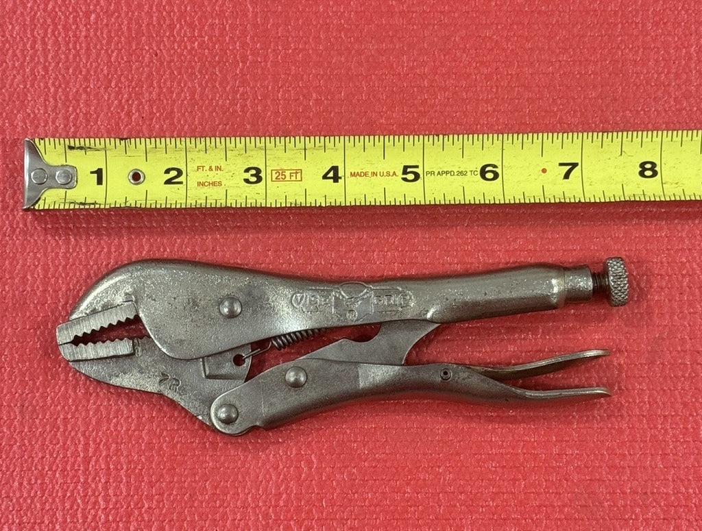 Vintage Vise-Grip 7R Petersen Dewitt 7" Locking Pliers Made in USA
