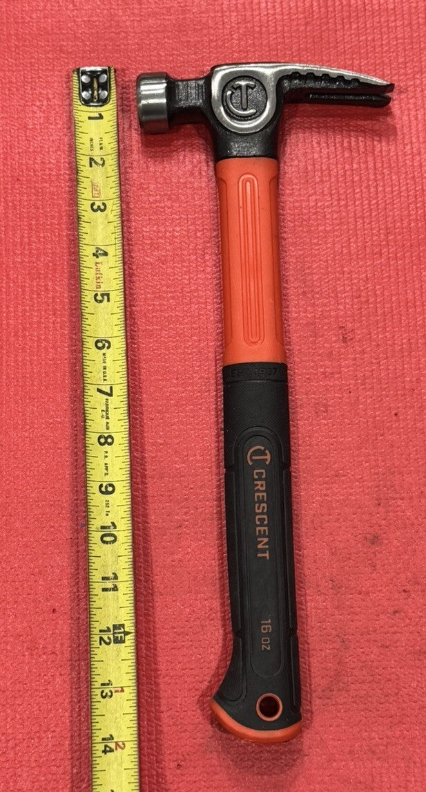 Crescent Claw Hammer Fiberglass Handle 16oz  With magnetic Nail Starter NEW