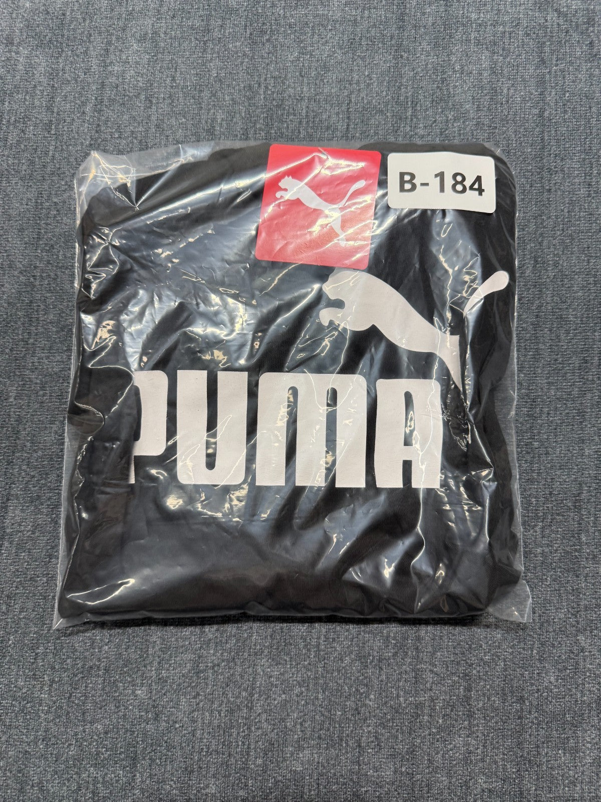 NWT Puma Essential Graphic Logo Tee Shirt Men's Large Black Short Sleeve Summer