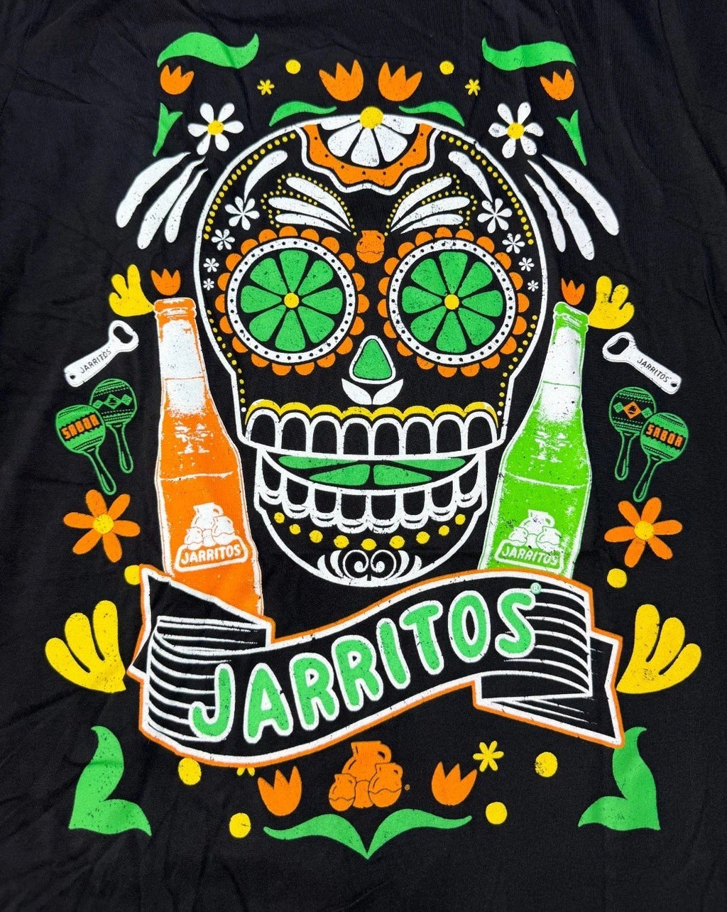 Jarritos Soda Mexican Soft Drink Graphic T-Shirt Men's Large Black Short Sleeve
