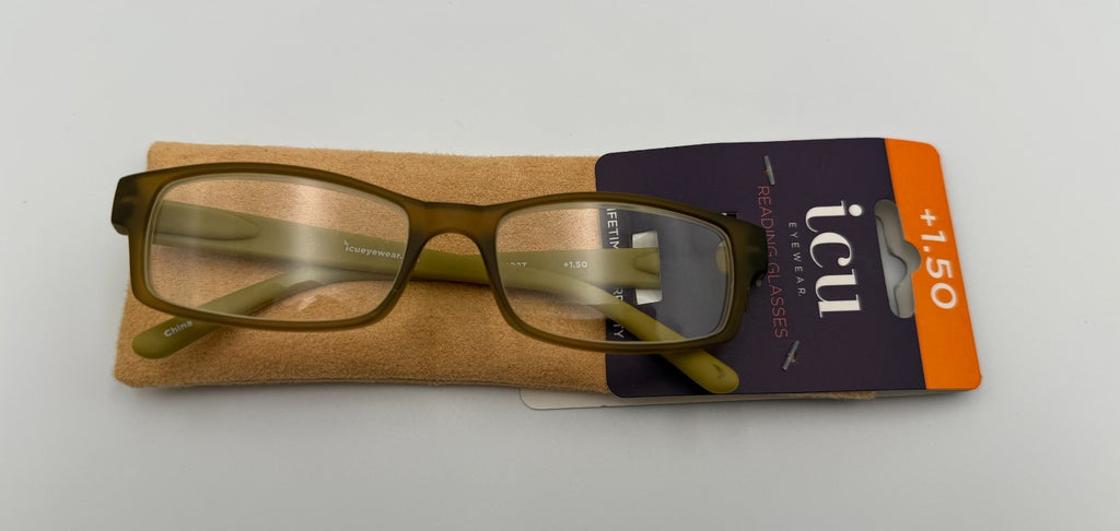 ICU Eyewear Women's Reading Glasses +1.25 Magnification Brown Frame With Case