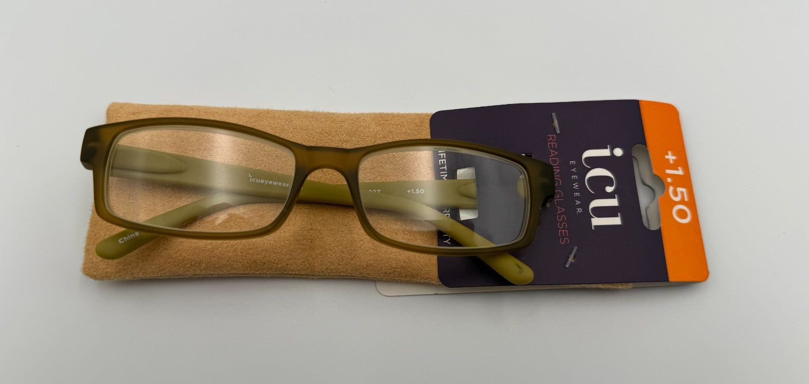 ICU Eyewear Women's Reading Glasses +1.25 Magnification Brown Frame With Case