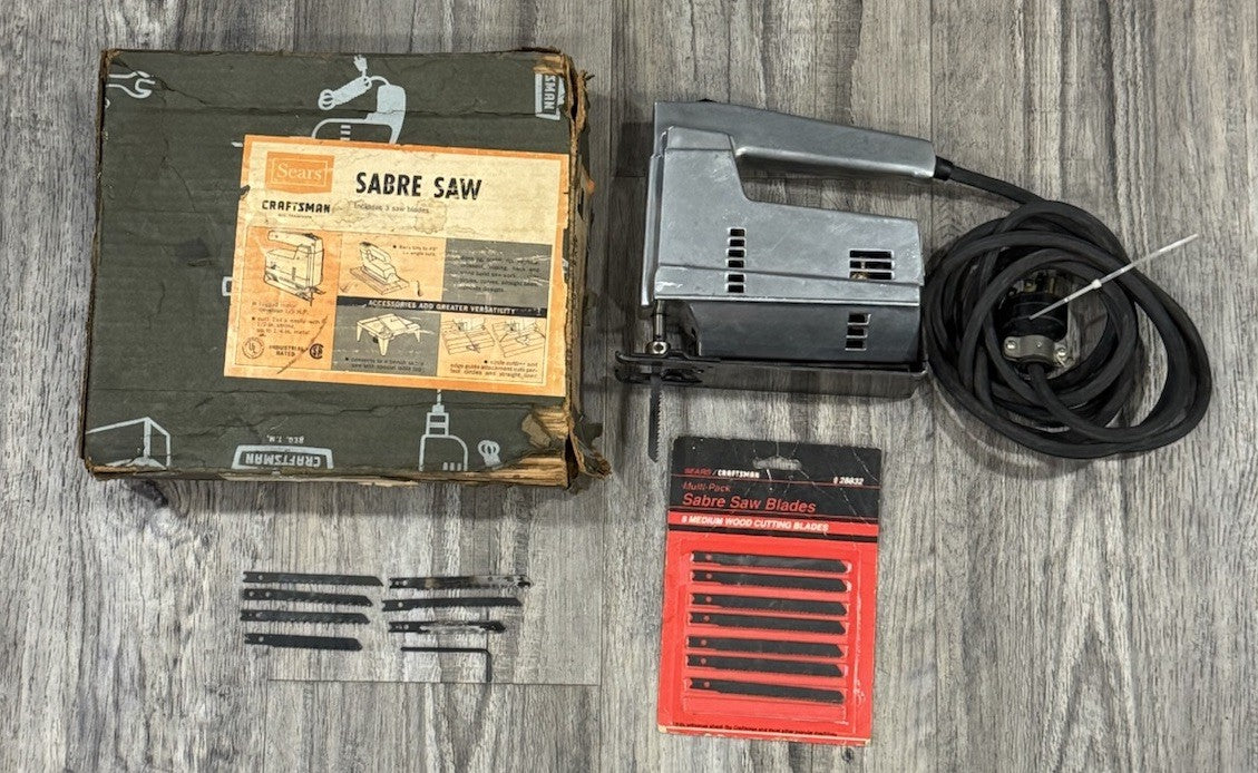 Vintage Craftsman 315.27731 Sabre Saw With Extras & OG BOX Made In USA Works