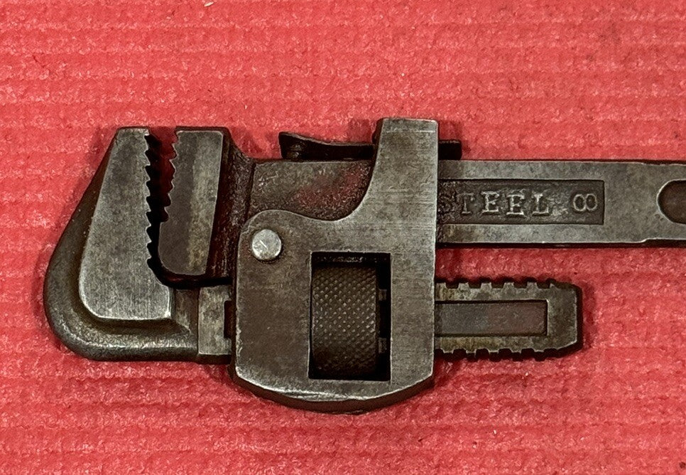 Vintage Steel 8" Pipe Adjustable Wrench Pipe Wrench
