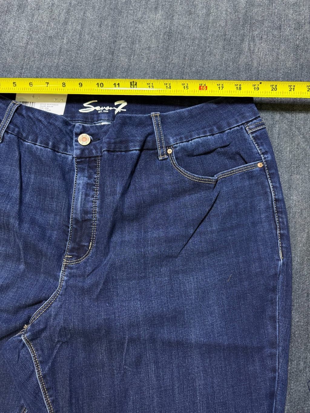 NWT Seven7 Tummyless Skinny Jeans Women's 20W Blue Denim Medium Wash 5-Pockets