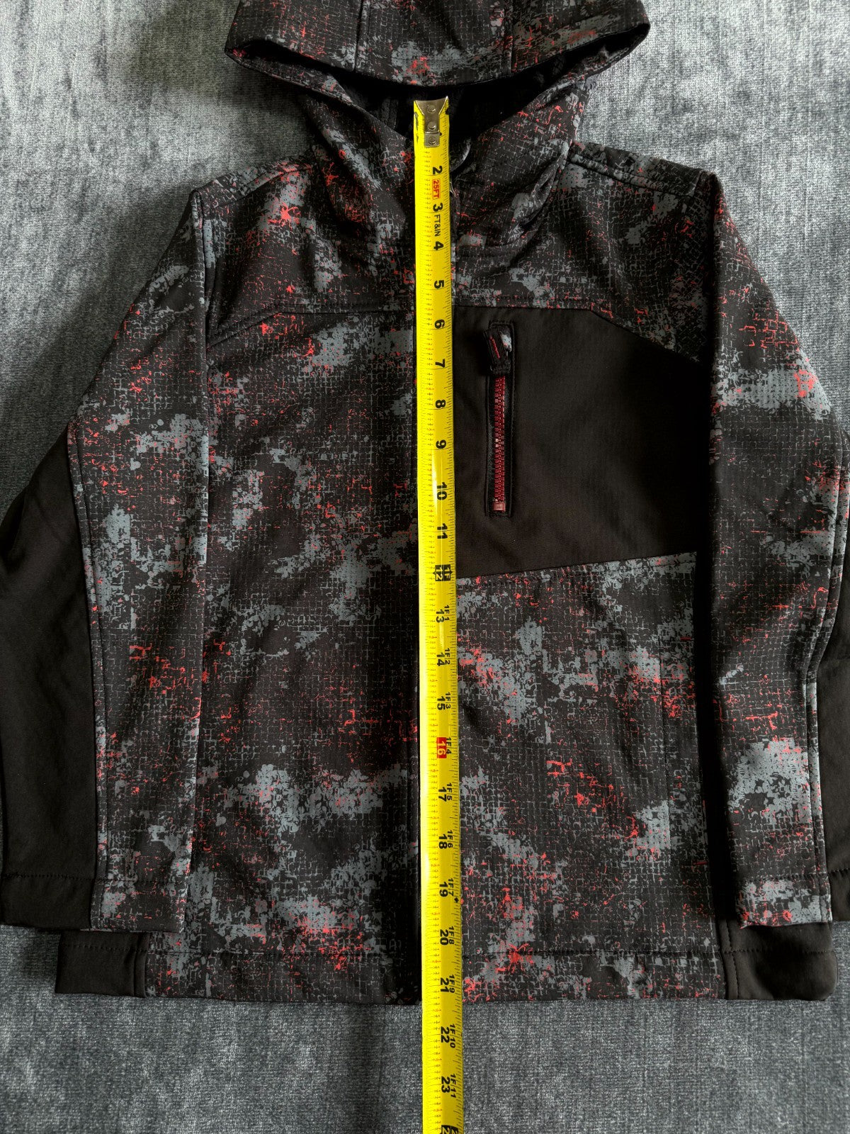 NWT Free Country Softshell Jacket Boys Small (6-7) Black Long Sleeve Full Zip