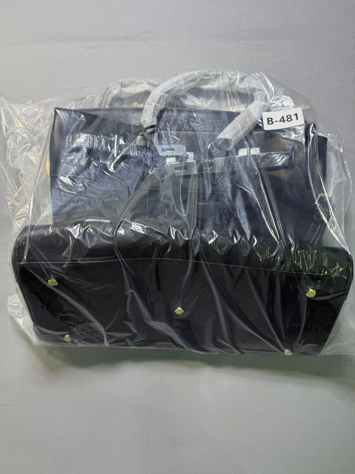 Luxe Weekender Bag / Canvas & Leather Cargo Bag Black Women's NEW