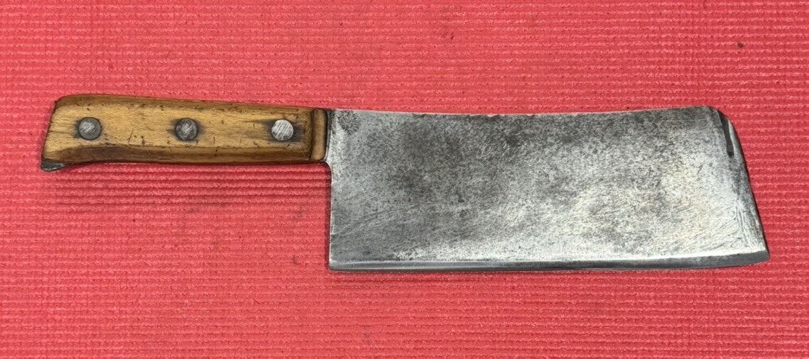 Antique DASCO 101-12 Meat Cleaver Butcher Knife 9'' Blade Hand Made Collectible