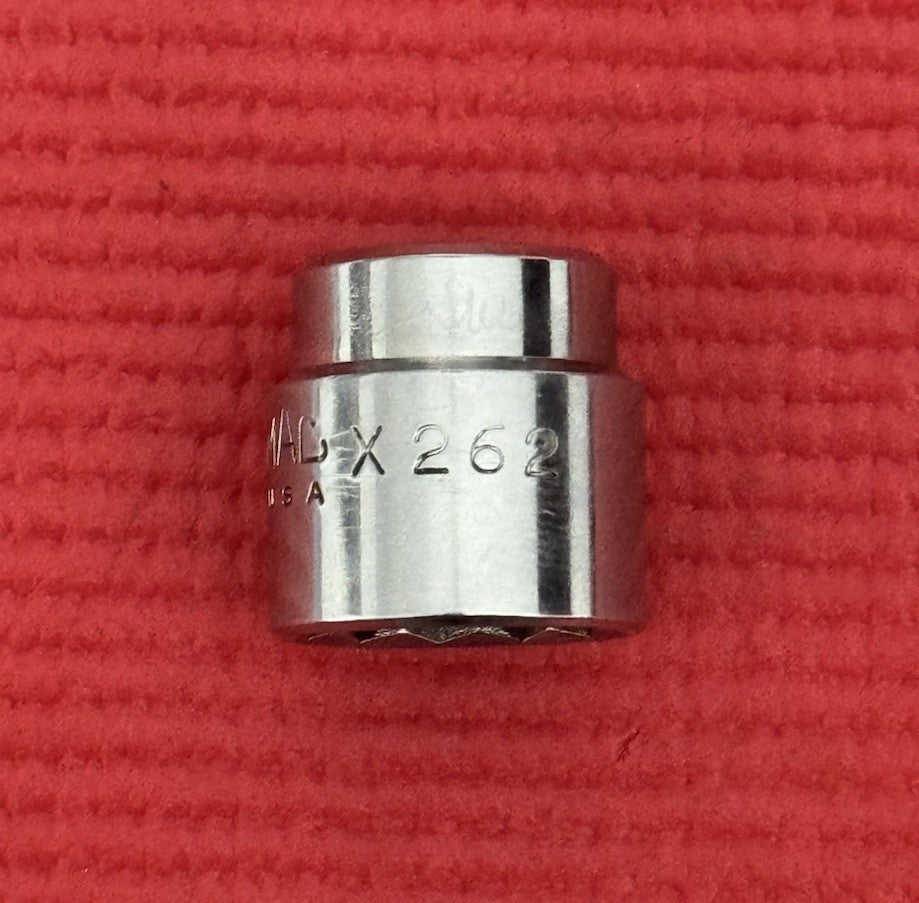 MAC TOOLS X262, 3/8" DRIVE, 13/16" SOCKET, SHALLOW, 12 POINT.
