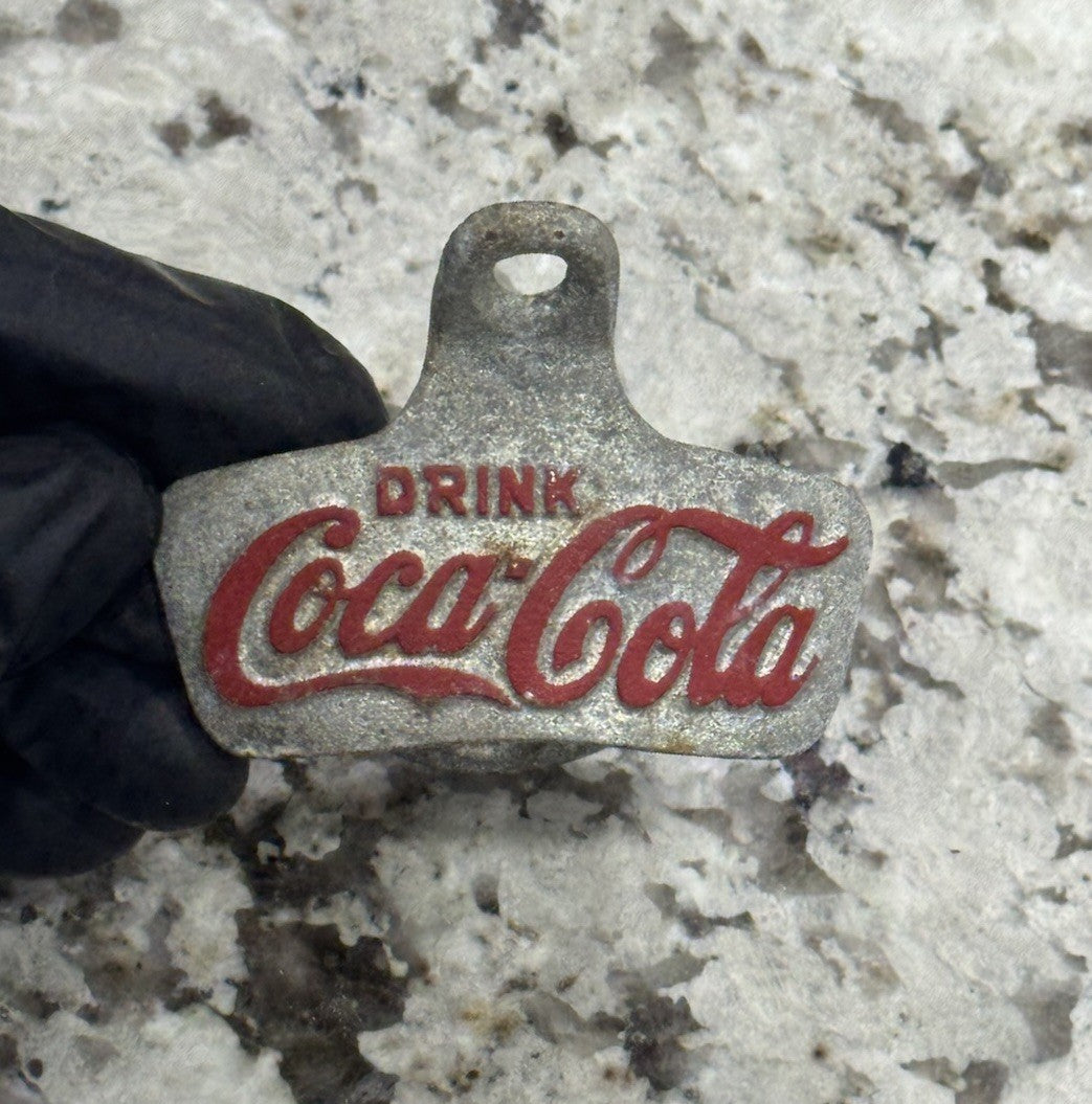 Vintage Star X Coca-Cola Metal Bottle Opener Wall Mounted Brown Co. Rare