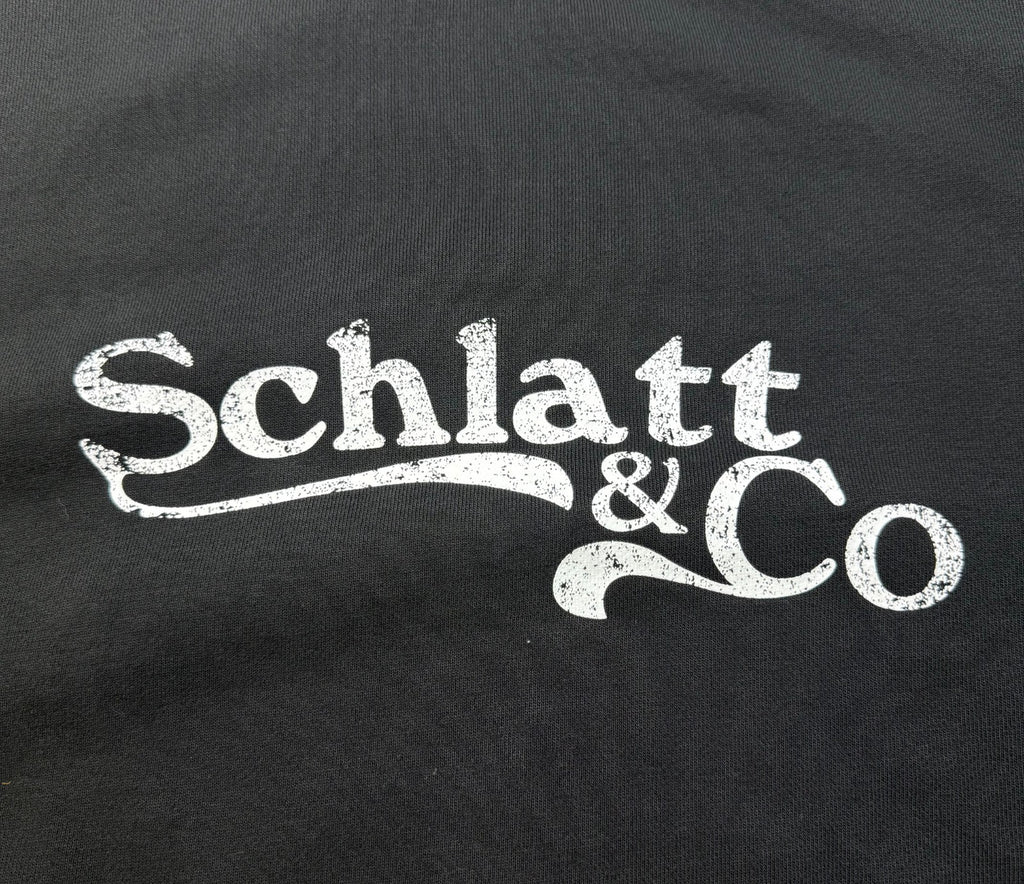 NWT Schlatt & Co Crewneck Sweatshirt Men's Medium Black Long Sleeve Y2K Sports