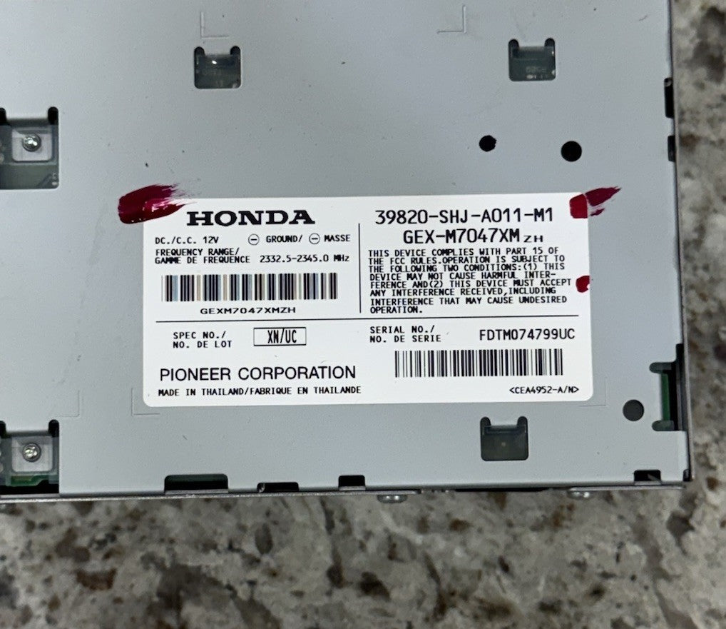 2005-2010 Honda Odyssey Satellite Receiver Control Module 39820-SHJ-A011-M1 OEM