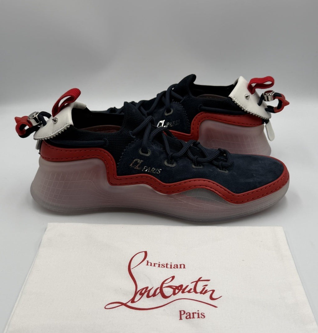 Christian Louboutin Arpoador Donna Suede Mesh Flat Sneakers Size 41.5 EU; 8.5 US