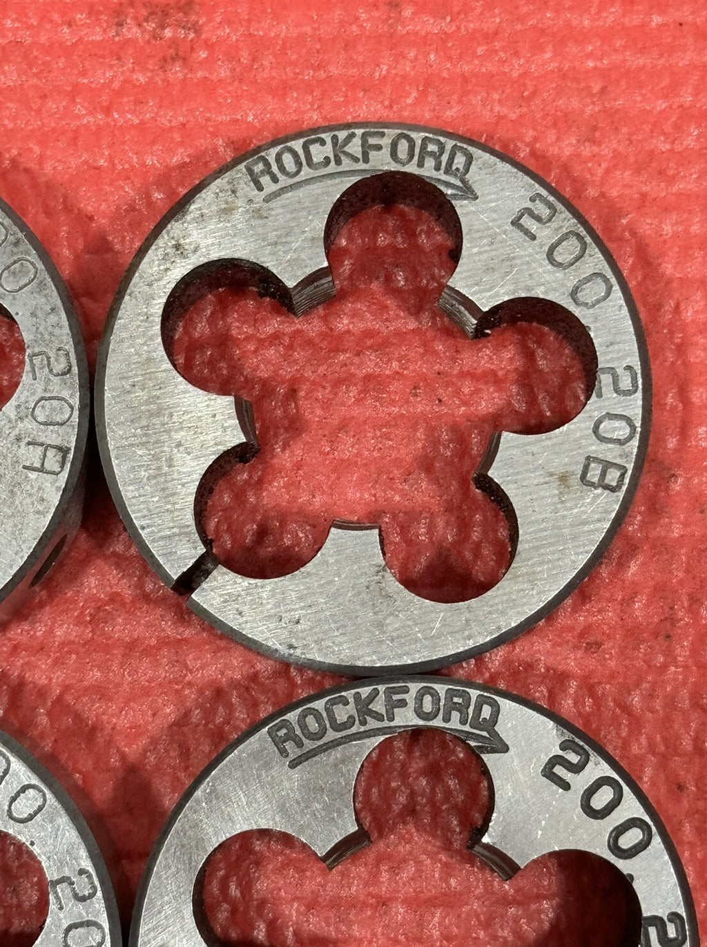 ROCKFORD 200 straight pipe split die 4 Pc Set 20A,20B,20D,20E