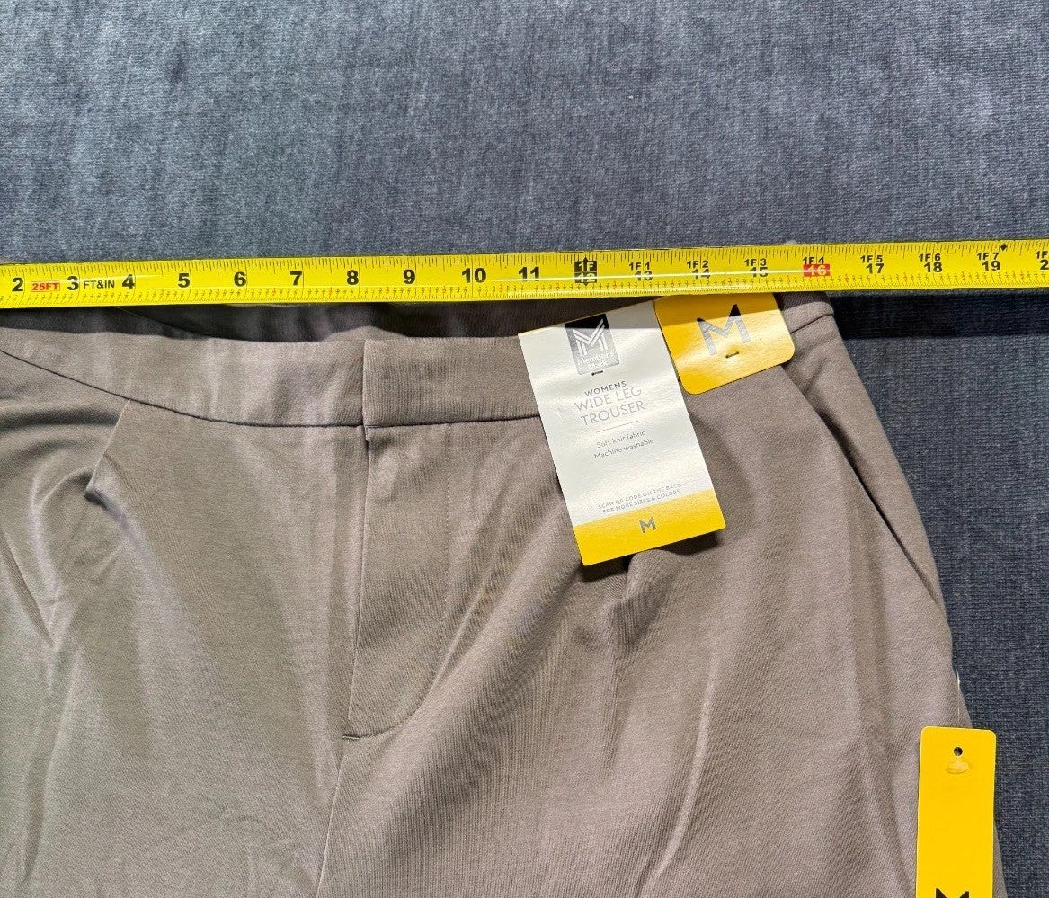 NWT Member's Mark Wide Leg Trouser Women's Medium Slash Pockets Casual Wear