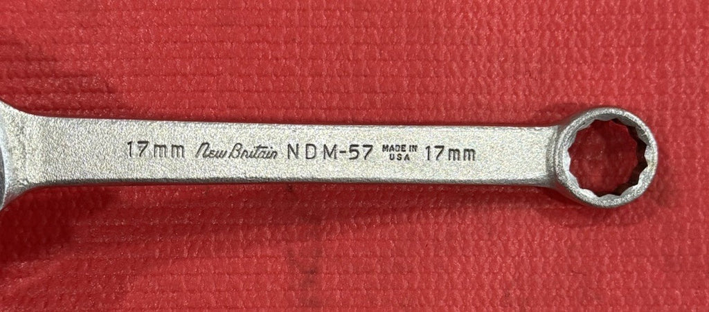 New Britain Tools NDM-57 USA 17mm Combination Wrench Forged Alloy Steel USA