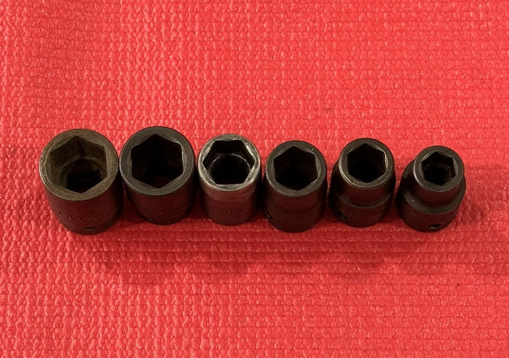Mac Tools 6 PC VP & VI Series SAE 1/2" DR Shallow Impact Socket 6PT Set USA