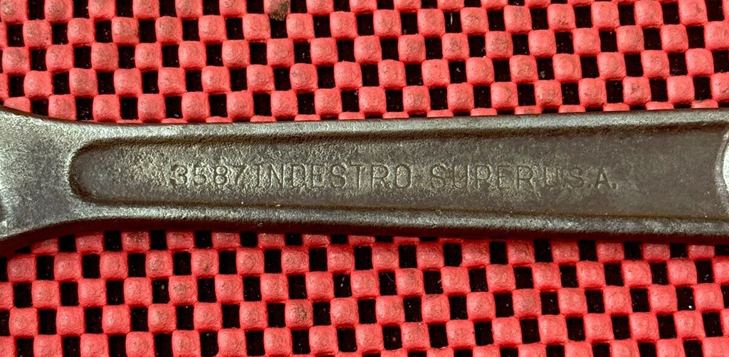Vintage Indestro Super 3587  8” Adjustable Wrench Forged Alloy Steel USA Made N8