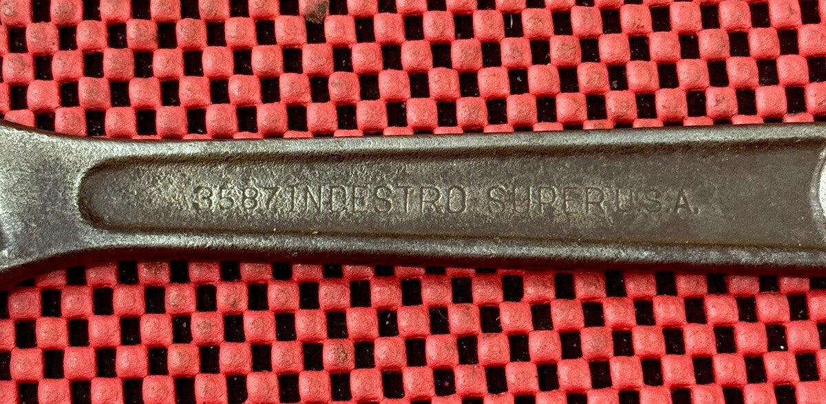Vintage Indestro Super 3587  8” Adjustable Wrench Forged Alloy Steel USA Made N8