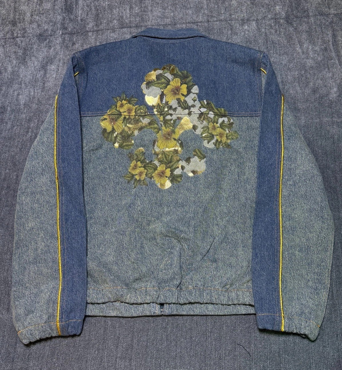NWT Levi's X Tears Denim Track Jacket Men's Small Blue Full-Zip Collared Pockets