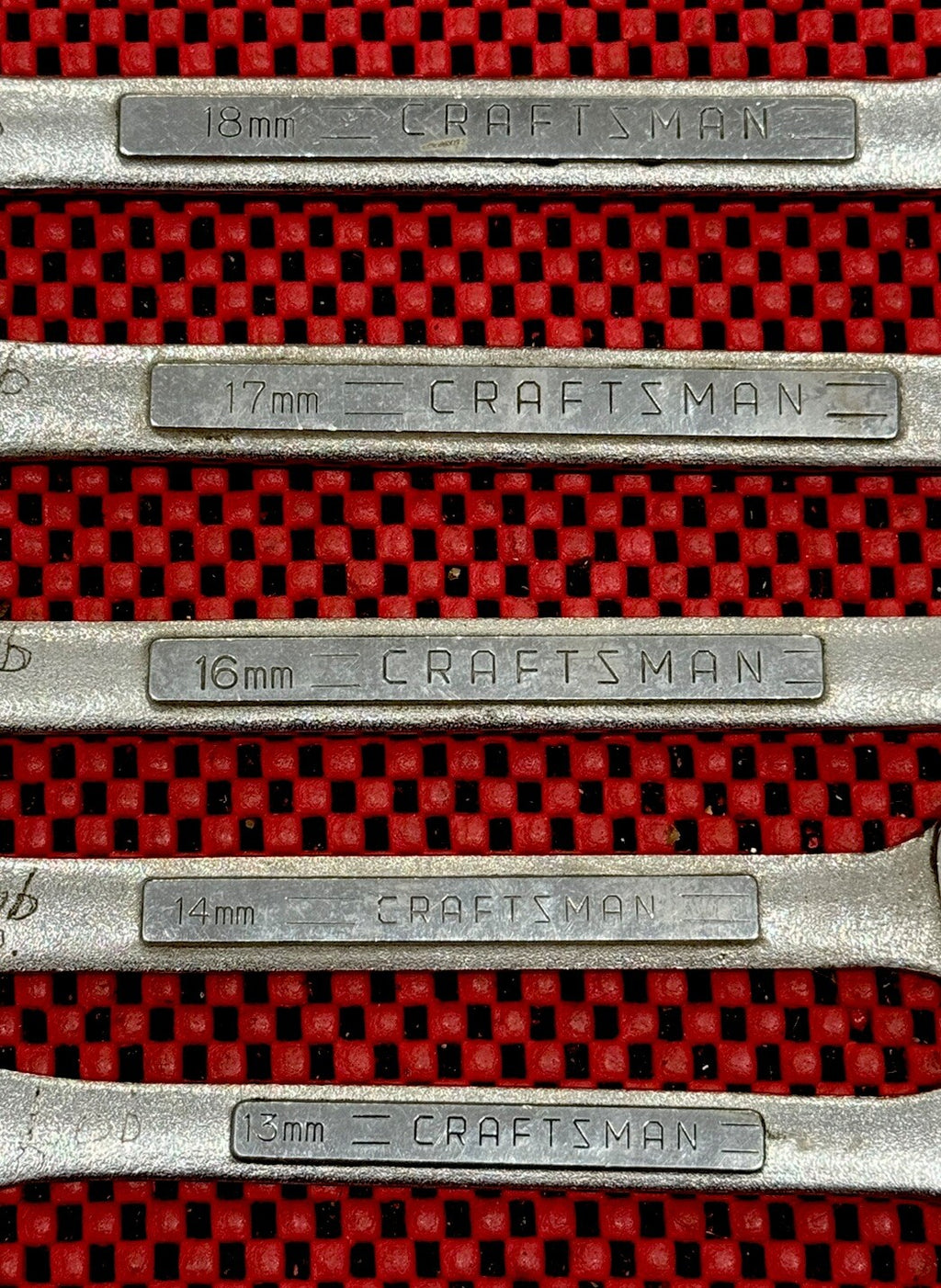 Vintage Craftsman Japan 9 Pc Combination Wrench Set 9-18mm Metric BF Molybdenum