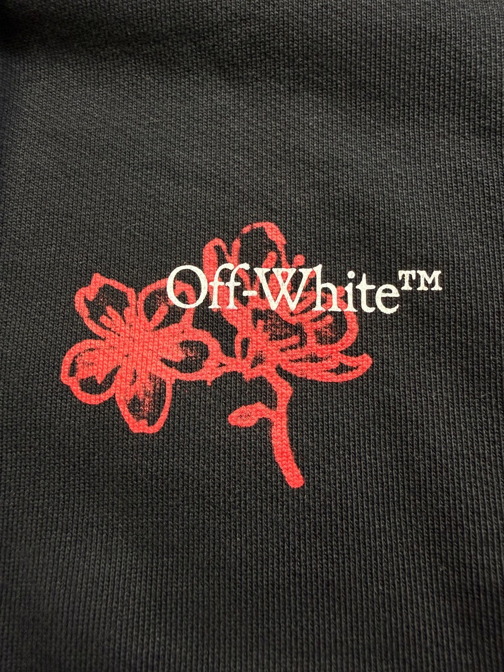 NWT Off-White Chinese New Year Cropped Hooded Sweatshirt Women's Small Black