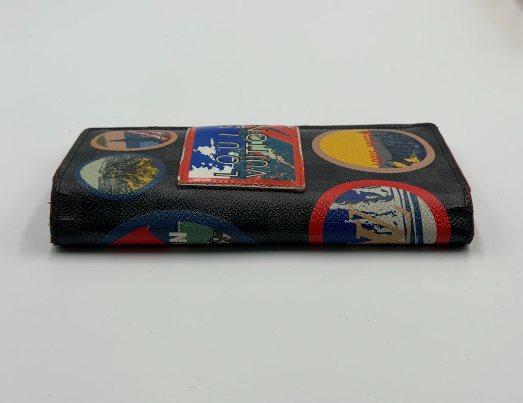 Louis Vuitton Brazza Damier Graphite Alps Sticker Wallet Men's Limited Edition