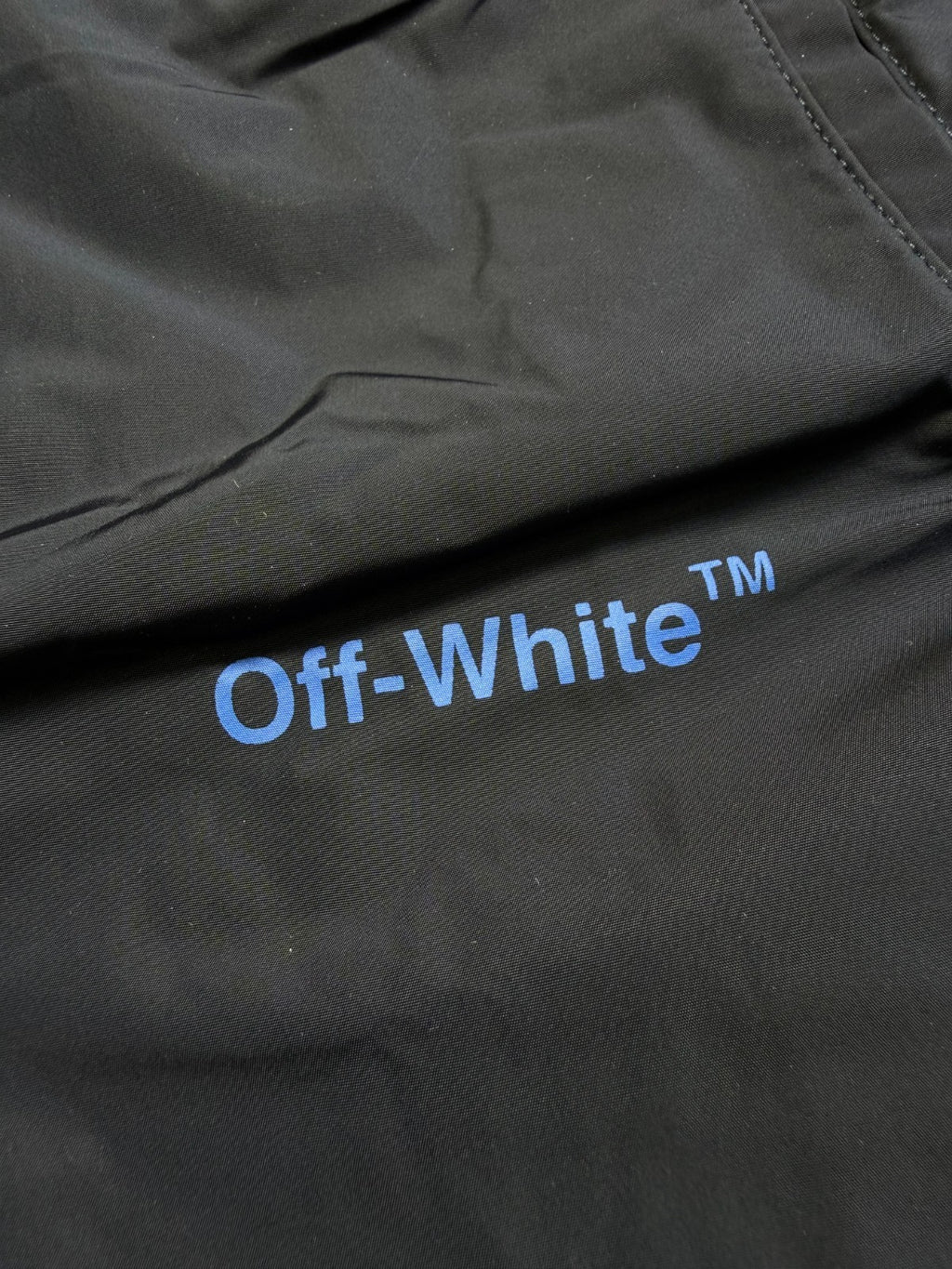 NEW Off-White Diagonal Outline Track Shorts Men's Small Black Logo Drawstring