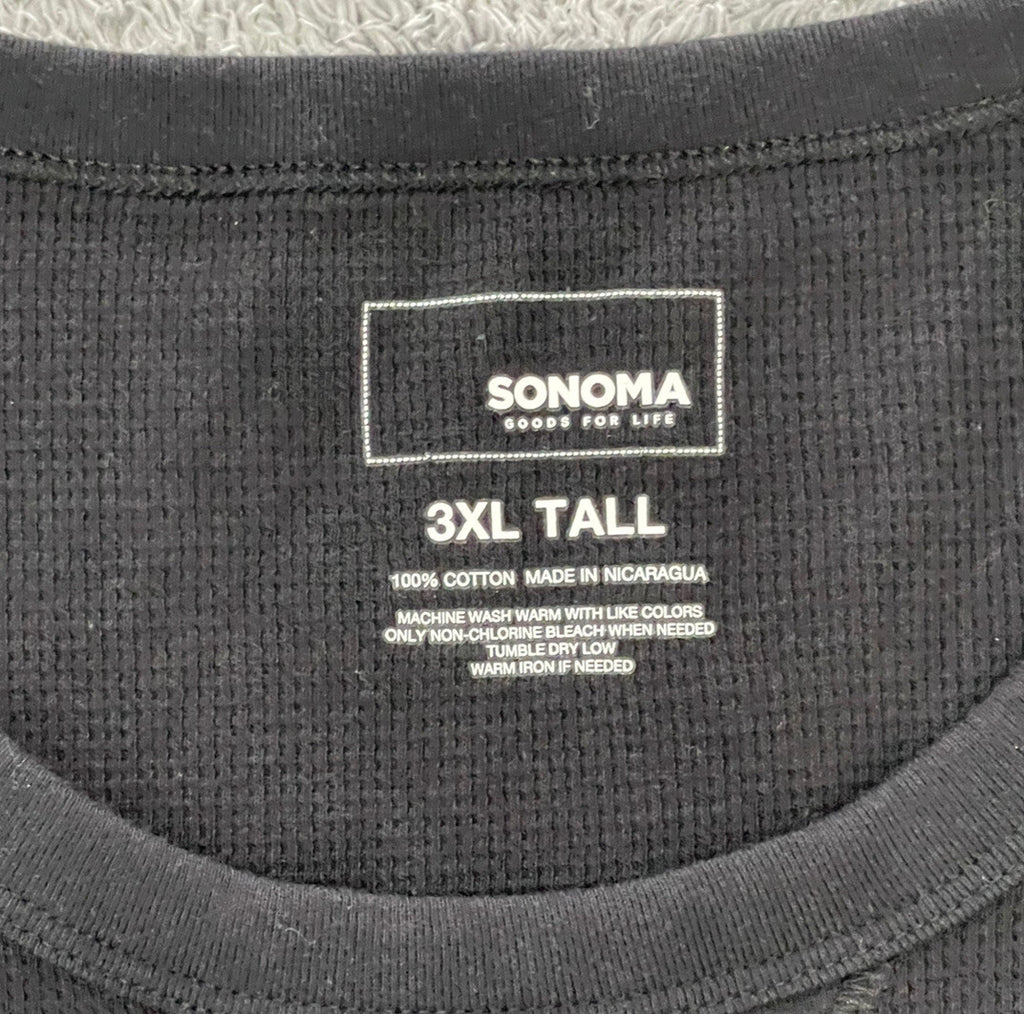 Sonoma NEW Mens Big & Tall Super Soft Crewneck black Sweater Size 3XL G4