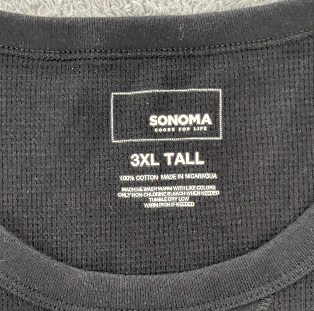 Sonoma NEW Mens Big & Tall Super Soft Crewneck black Sweater Size 3XL G4