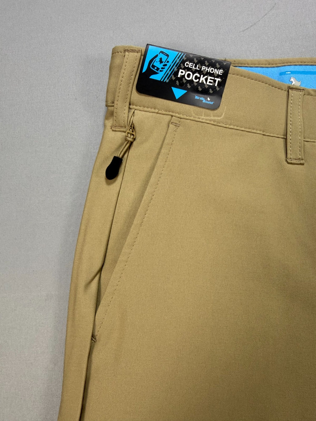 NWT Birdie Bound Golf Pants Men's 34X30 Beige Flat Front Lightweight Performance