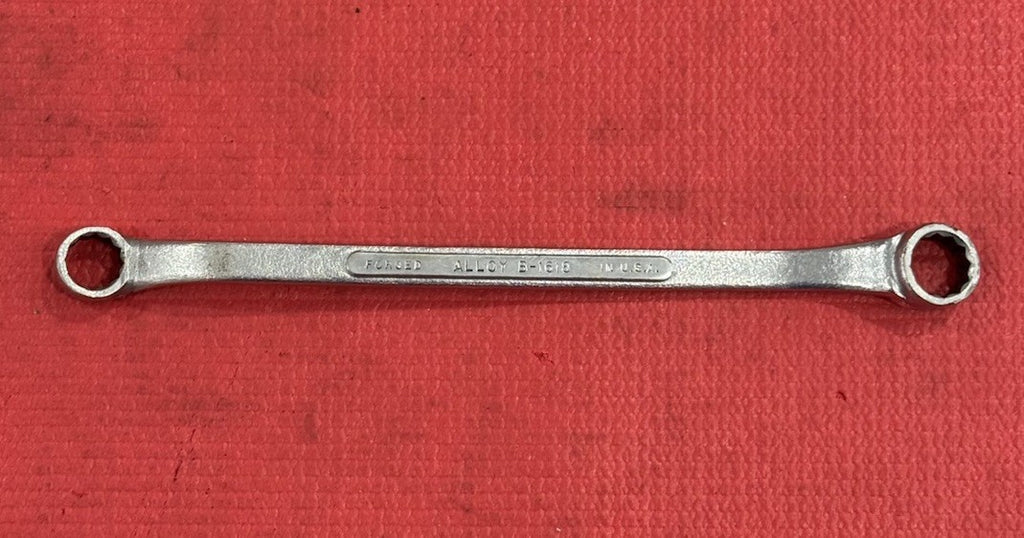 S-K Tools B-1618 1/2" x 9/16" 12 Pt Double Box End Wrench Offset Made In USA Sk