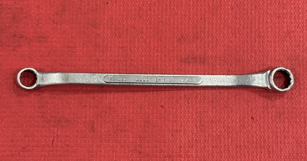 S-K Tools B-1618 1/2" x 9/16" 12 Pt Double Box End Wrench Offset Made In USA Sk