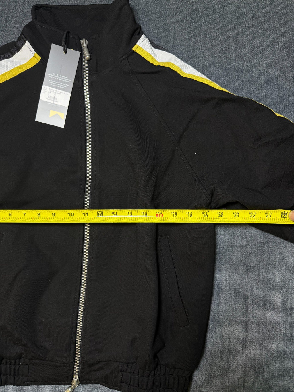 NWT Rhude Traxedo Jacket Men's Medium Black Full-Zip Long Sleeve Slash Pockets