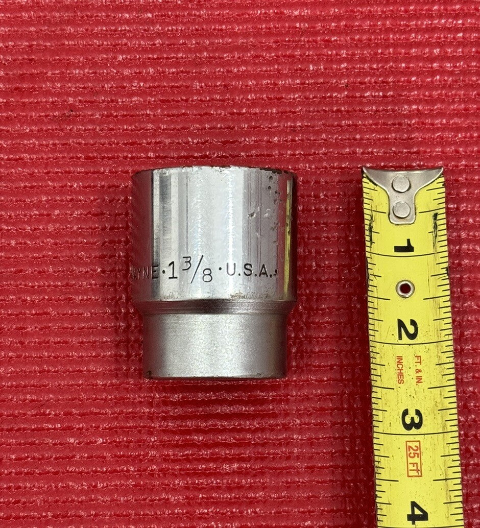 S-K Wayne Tools 47144 1-3/8" Sae 3/4" Drive 12 PT Socket Made in USA