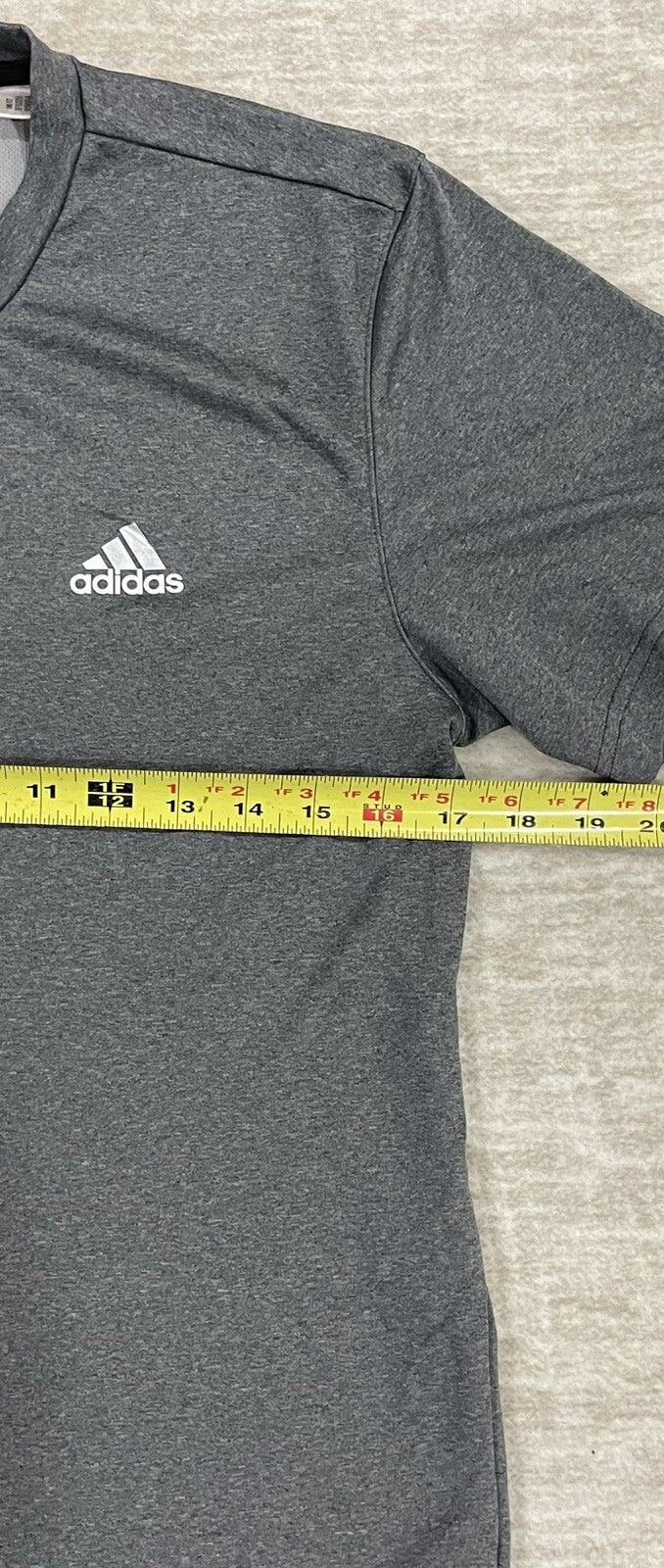 Adidas Climalite Grey Dry Fit Short Sleeve Shirt, Men’s T-shirt Small (S)