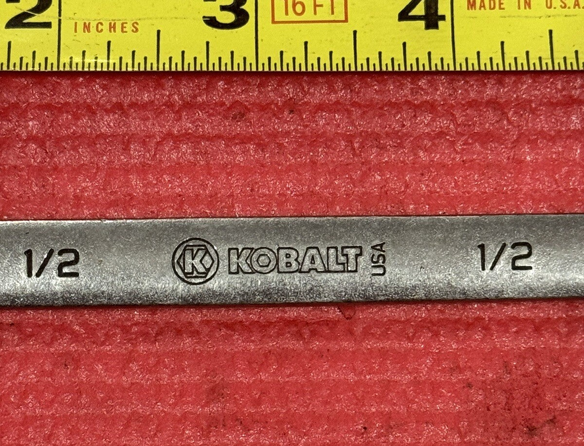 Vintage Kobalt Tools 22936 1/2" Combination Wrench 12pt Made In USA