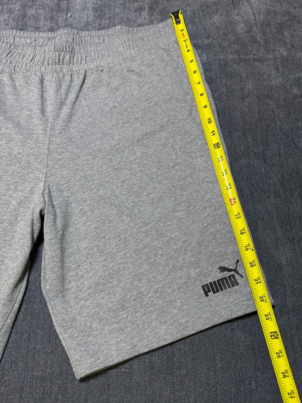 NWT PUMA Essential Jersey Shorts Men's 2XL Gray Pull-On Summer Elastic Waist