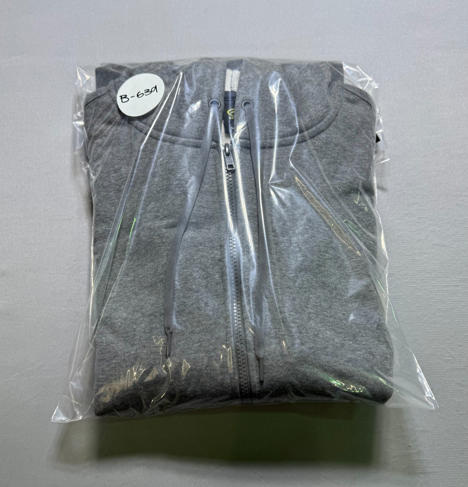 Athletic Works Fleece Full-Zip Hoodie Men's 2XL Charcoal Gray Heather Outdoor