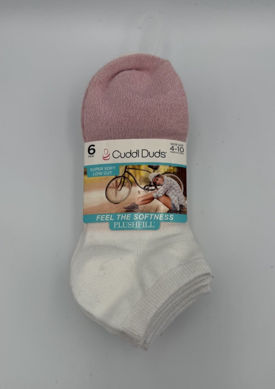 New Cuddl Duds Plushfill Super Soft Low Cut Socks Women's Size 4-10 - Pairs Of 6
