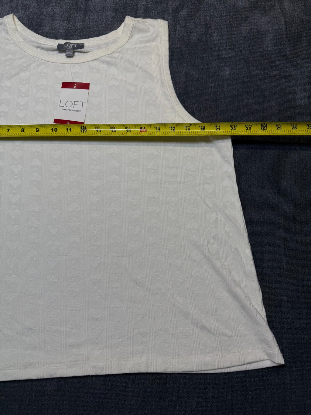 NWT Loft Sleepwear Pajama Top Women's XL Ivory Sleeveless Lightweight Casual