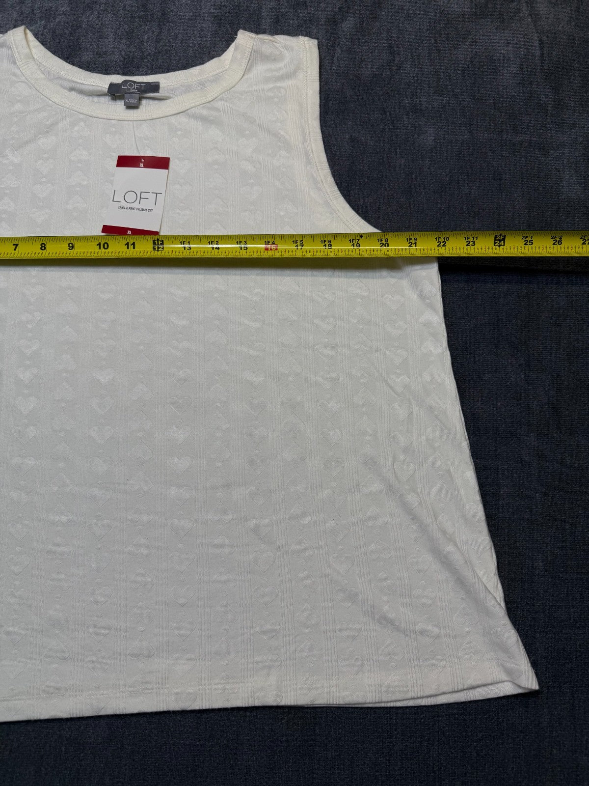 NWT Loft Sleepwear Pajama Top Women's XL Ivory Sleeveless Lightweight Casual