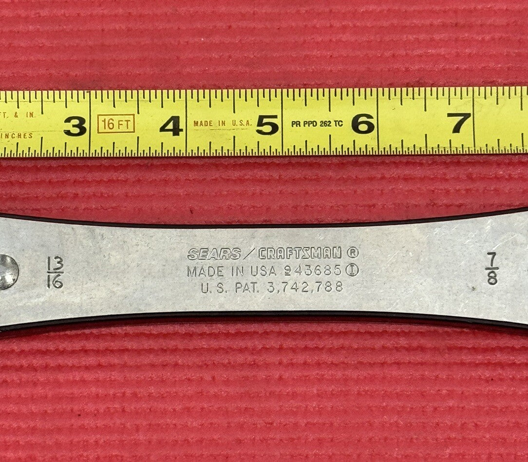 Vintage Craftsman 13/16” x 7/8” Ratcheting Box End Wrench 43685 Made in USA