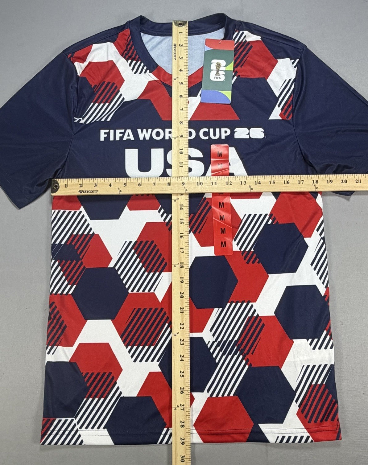 2026 FIFA World Cup USA Soccer Jersey M Home Fan Version Hexagon Shirt Official